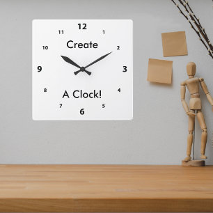 Carrée Créez une horloge personnalisée 4 !