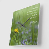 Carrée Dandelion Dreams Wall Art / Horloge (Angle)