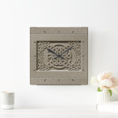 Carrée Décor en pierre sculptée Couttes celtiques Horloge (Maison)