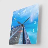Carrée Éclair À Navarre Beach Pier Horloge Mur (Angle)