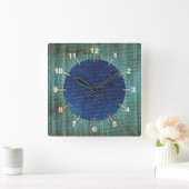 Carrée Écriture De Bois Horloge Mur Perdue (Maison)