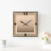 Carrée Élégante horloge musicale (Maison)