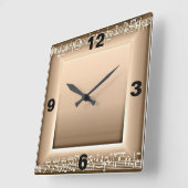 Carrée Élégante horloge musicale (Angle)