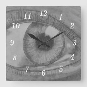 Carrée Eye See You Wall Horloge