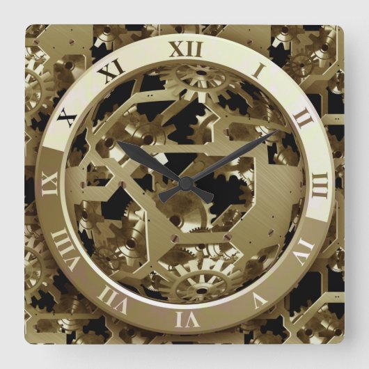 Carrée Face De Horloge Transparent Totalement Cool (Recto)