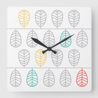 Carrée Feuille ! - Horloge suédoise scandinave de style