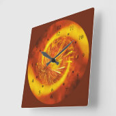 Carrée Fire Diamond V2 ~ Horloge horaire ~ (Angle)