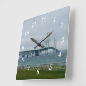 Carrée Foggy Mighty Mac Horloge (Angle)