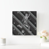 Carrée Football Langues Horloge (Maison)