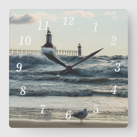 Carrée Force Derrière La Mur De Beauté Horloge (Recto)