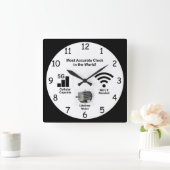 Carrée Fun WiFi Cellulaire la plus exacte horloge (Maison)