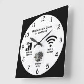 Carrée Fun WiFi Cellulaire la plus exacte horloge (Angle)