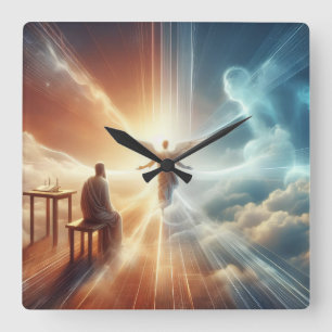 Carrée Grâce intemporelle - Horloge céleste