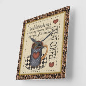 Carrée Grande horloge café (Angle)