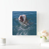 Carrée Grande horloge de requin blanc (Maison)