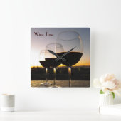 Carrée Grande horloge de Wine Time Clock! (Maison)