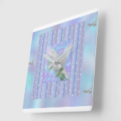 Carrée Grande horloge "Peace Hope Love" (Angle)