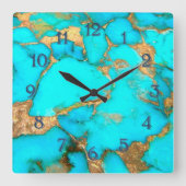 Carrée grande horloge turquoise (Recto)