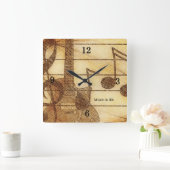 Carrée Guitare Musique Thème Mur Horloge (Maison)