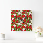 Carrée Happy Holidays Wall Horloge (Maison)