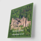 Carrée Heidelberg Castle & Allemand Dire Mur Horloge (Angle)