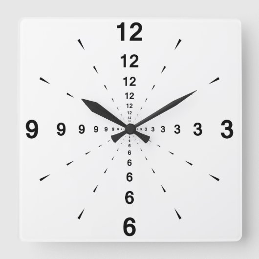 Carrée horloge à perspective (Recto)