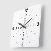 Carrée horloge à perspective (Angle)
