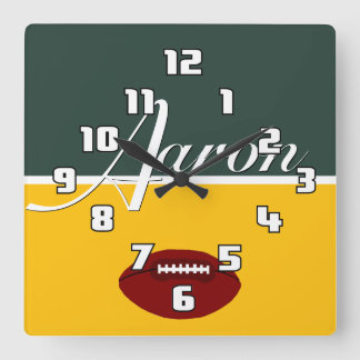 Carrée Horloge Aaron Football Limon