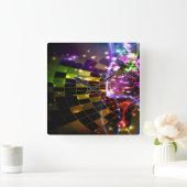 Carrée Horloge Abstraite Art 11 (Maison)