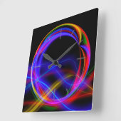 Carrée Horloge Abstraite Art 170 (Angle)