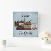 Carrée Horloge acrylique du temps de la courtepointe (Maison)