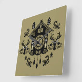 Carrée Horloge allemande Noël (Angle)