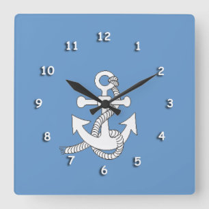 Carrée Horloge - Ancre de navire