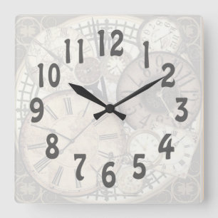 Carrée Horloge antique