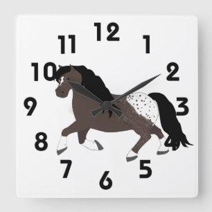 Carrée Horloge appaloosa