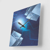 Carrée Horloge Art 1 Abstraite (Angle)