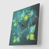 Carrée Horloge Art 24 Abstraite (Angle)