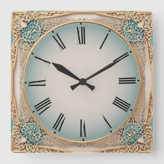 Carrée Horloge Art Déco (Recto)
