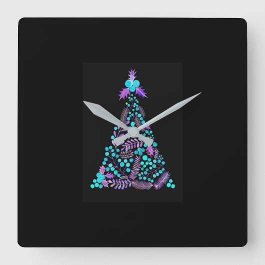 CARRÉE HORLOGE ART DÉCO DE NOËL (Recto)