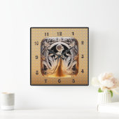 Carrée Horloge Art Déco Lalique. (Maison)