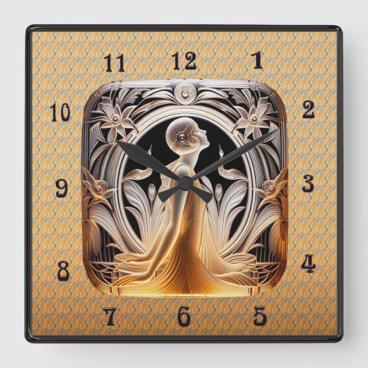 Carrée Horloge Art Déco Lalique. (Recto)