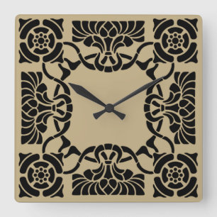 Carrée Horloge Art Nouveau Inspiré