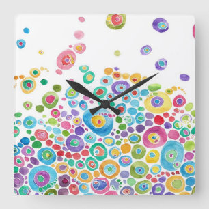 Carrée Horloge artistique de cercle intime