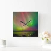 Carrée Horloge aurora boréale aurora (Maison)