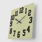 Carrée Horloge avec grand nombre de lecture facile (Angle)