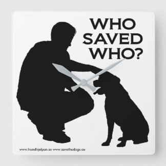 Carrée Horloge avec impression, Qui a enregistré qui