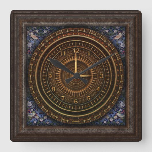Carrée Horloge baroque victorienne (Recto)