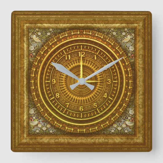 Carrée Horloge baroque victorienne (Recto)