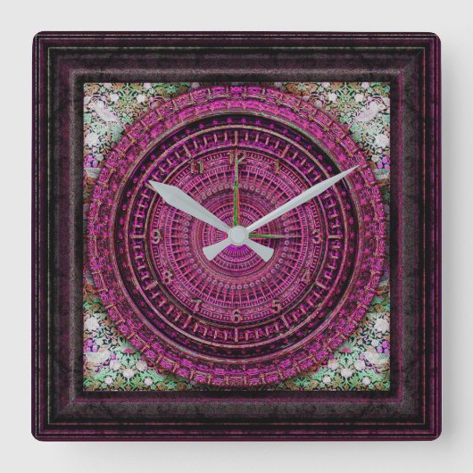 Carrée Horloge baroque victorienne (Recto)