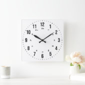 Carrée Horloge bilingue anglais/japonais (Maison)